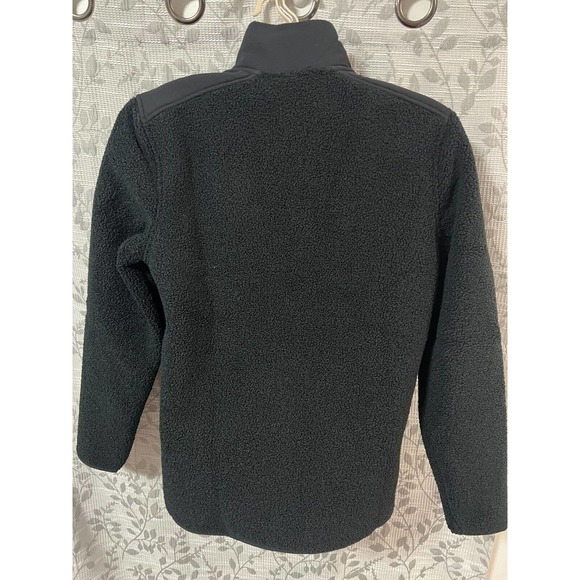 UNDER ARMOUR Men's Sweater Black M Sherpa Fleece Pile 1/4 Snap Button Sweatshirt - Picture 6 of 7